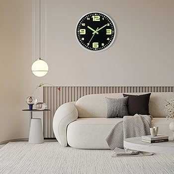 Amazon.co.jp: HZDHCLH 掛け時計 電波時計 夜光 壁掛け 暗く